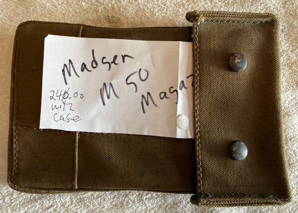 Madsen M50 3 Magazines with Pouch Madsen M50 Magazines and Pouch