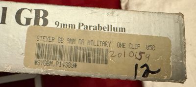 Steyr Selbstladepistole GB Steyr GB 9mm Pistol