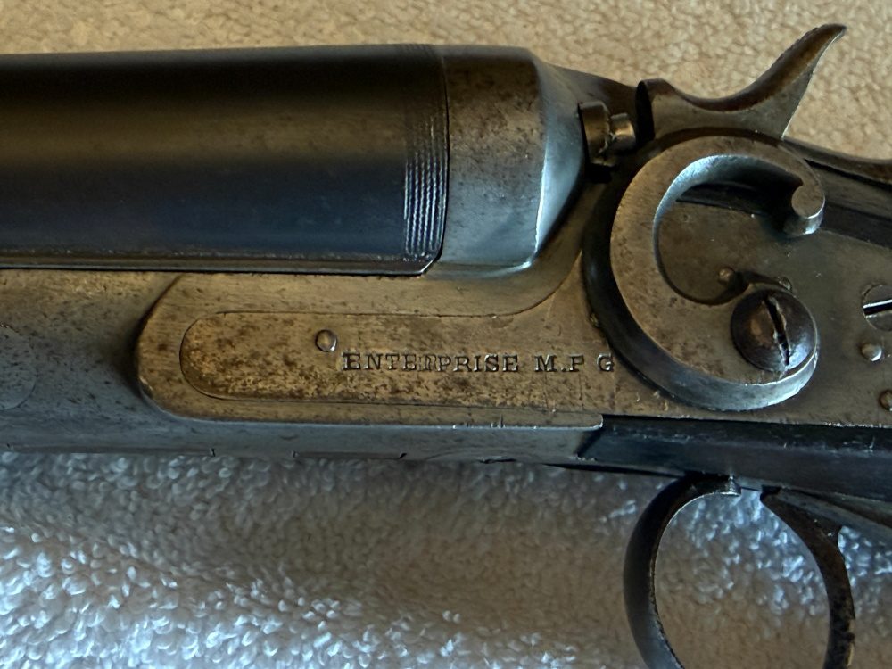 Antique Belgian Enterprise MFG Double Barrel Hammer Shotgun – Side-by-Side – Circa Late 1800s Antique Belgian Enterprise MFG Double Barrel Hammer Shotgun – Side-by-Side – Circa Late 1800s - Image 7