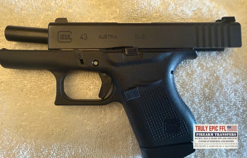 Glock 43 9mm Pistol – Very Good Condition – Original Factory Box Glock 43 9mm Pistol – Very Good Condition – Original Factory Box