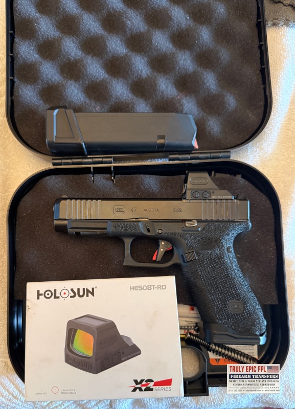 Glock 47 9mm with Holosun HE508T-RD | Truly Epic Firearms Glock 47 9mm with Holosun HE508T-RD red dot