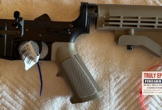 Brand-new PSA Field Dark Green complete lower receiver assembly in original factory box.